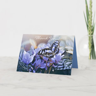 Tarjeta De Agradecimiento Mariposa azul