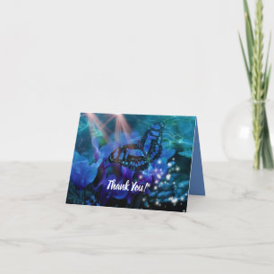 Tarjeta De Agradecimiento Mariposa azul mágica