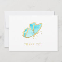 Mariposa Azul y Dorada Sencilla y Elegante