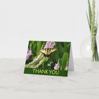 Tarjeta De Agradecimiento Mariposa Cola de Golondrina en Flores Silvestres P