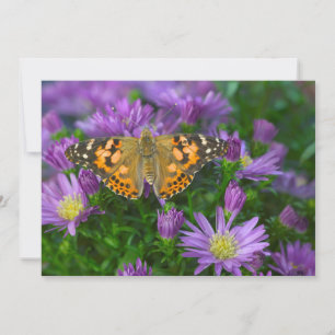 Tarjeta De Agradecimiento Mariposa de ala angular en flor de cono