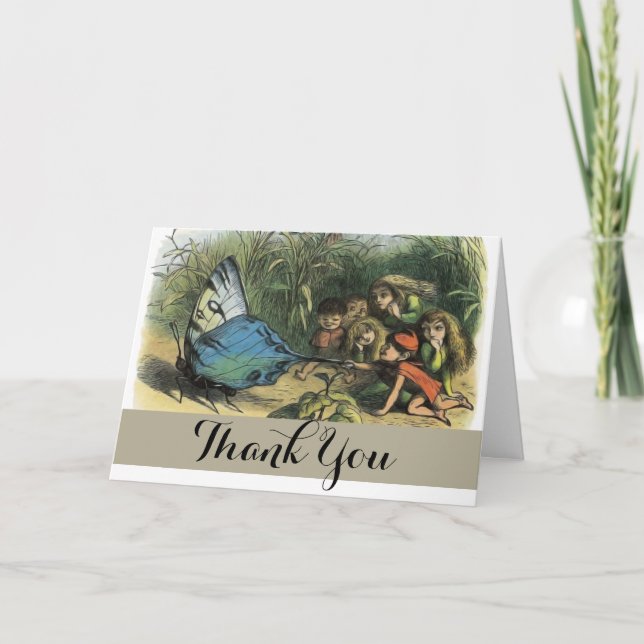 Tarjeta De Agradecimiento Mariposa Elf Artwork Cuidad Elves Butterflies (Anverso)