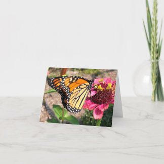Tarjeta De Agradecimiento Mariposa En El Jardín