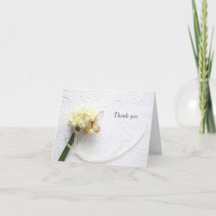 Tarjeta De Agradecimiento Mariposa en el ramo de flores