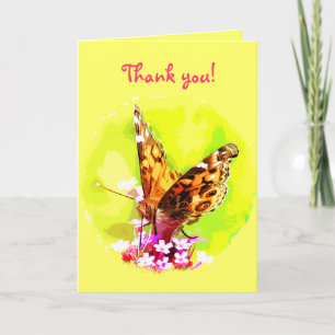 Tarjeta De Agradecimiento Mariposa Gracias