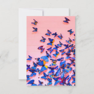 Tarjeta De Agradecimiento Mariposa Lover Blue Butterflies