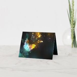 Tarjeta De Agradecimiento Mariposa luminosa y mariposas nocturnas