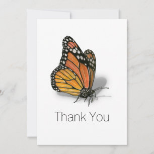 Tarjeta De Agradecimiento Mariposa Monarca Gracias