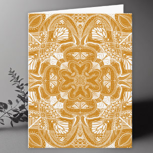 Tarjeta De Agradecimiento Mariposa monarca Mandala Art Blank