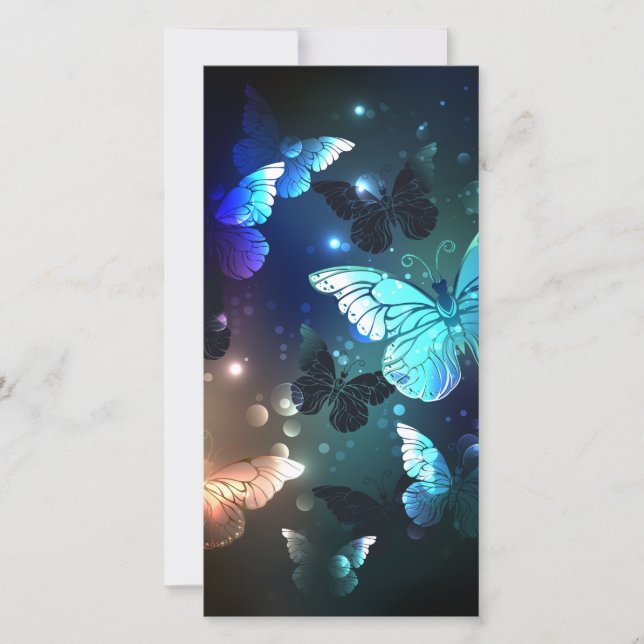 Tarjeta De Agradecimiento Mariposa nocturna fluida (Anverso)