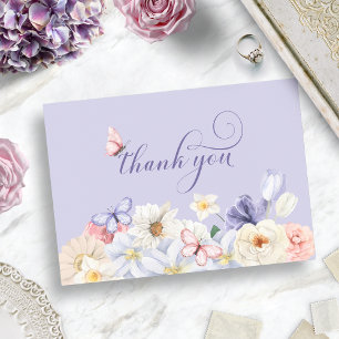 Tarjeta De Agradecimiento Mariposa Púrpura