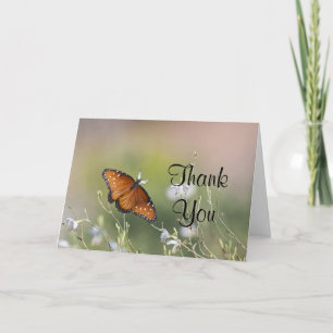 Tarjeta De Agradecimiento Mariposa Reina en luz de la mañana