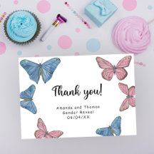 Mariposas acuarela - gracias revelación de género