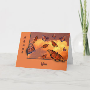 Tarjeta De Agradecimiento Mariposas en el cielo