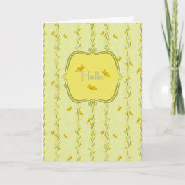 Tarjeta De Agradecimiento Mariposas en franjas de vid brillantes saludan "Ho