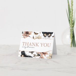 Tarjeta De Agradecimiento Mariposas florales suaves