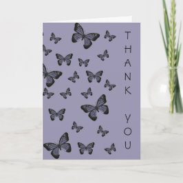 Tarjeta De Agradecimiento Mariposas Moradas