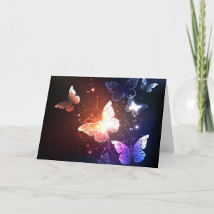 Tarjeta De Agradecimiento Mariposas nocturnas brillantes