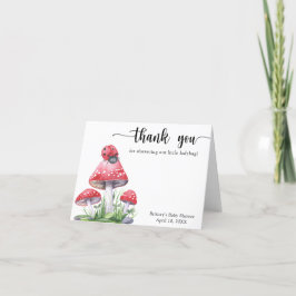 Tarjeta De Agradecimiento Mariquita acuarela - gracias baby shower