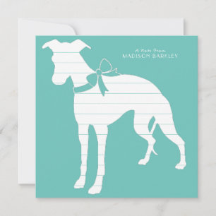 Tarjeta De Agradecimiento Mariquita de perro de Whippet