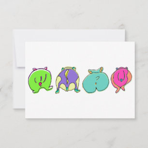 Tarjeta De Agradecimiento Marismas de Hamster coloridas