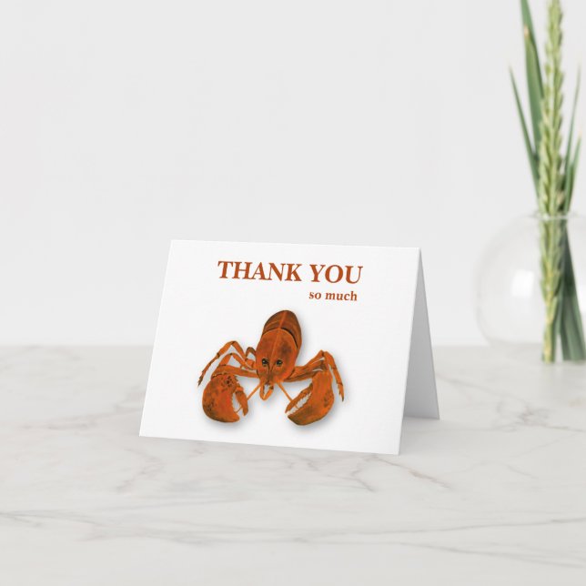 Tarjeta De Agradecimiento Maritime Lobster (Anverso)