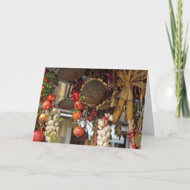 Tarjeta De Agradecimiento Market Stall Florence (Anverso)