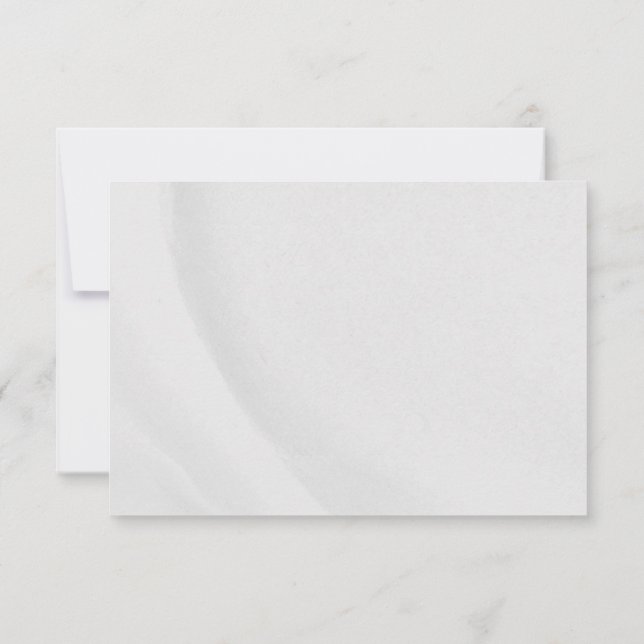 Tarjeta De Agradecimiento Mármol Blanco (Reverso)