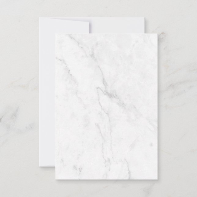 Tarjeta De Agradecimiento Mármol Blanco (Anverso)