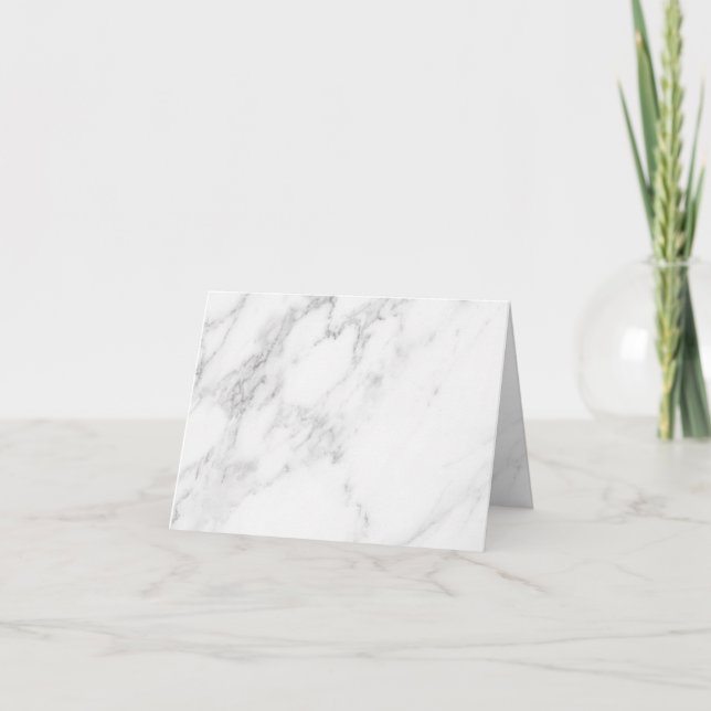 Tarjeta De Agradecimiento Mármol Blanco (Anverso)