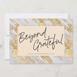 Tarjeta De Agradecimiento Mármol elegante, moderno, más allá de los grandes 