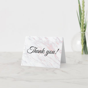 Tarjeta De Agradecimiento Mármol Rosa y Gris Moderno