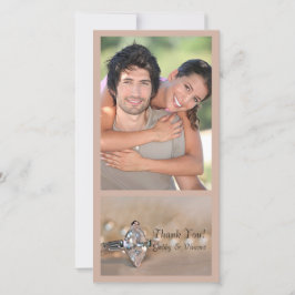Tarjeta De Agradecimiento Marquise Diamond Engagement Ring Boda Gracias