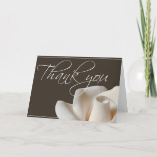 Tarjeta De Agradecimiento Marrón chocolate blanco invierno gracias