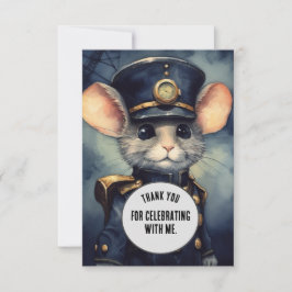 Tarjeta De Agradecimiento Marshmousetail Gracias a Steampunk Animal Personal