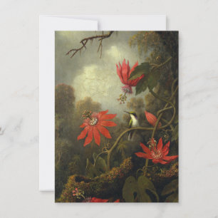 Tarjeta De Agradecimiento Martin Johnson Heade - colibrí