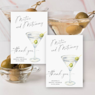 Tarjeta De Agradecimiento Martini Gracias por la despedida de soltera
