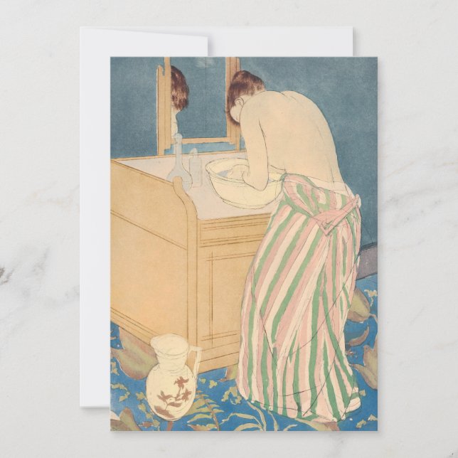 Tarjeta De Agradecimiento Mary Cassatt - Baño femenino (Anverso)