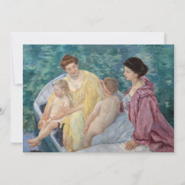 Tarjeta De Agradecimiento Mary Cassatt - Dos madres y niños en un bote