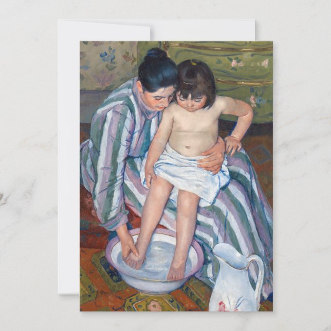 Tarjeta De Agradecimiento Mary Cassatt - El baño del niño / El baño (Anverso)