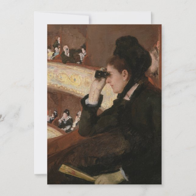 Tarjeta De Agradecimiento Mary Cassatt - En el Palco (Anverso)