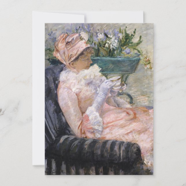 Tarjeta De Agradecimiento Mary Cassatt - La Copa del Té (Anverso)