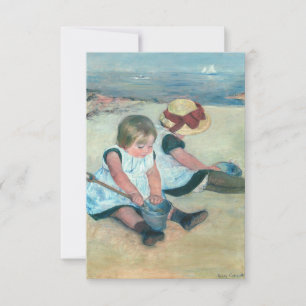Tarjeta De Agradecimiento Mary Cassatt - Niños jugando en la playa