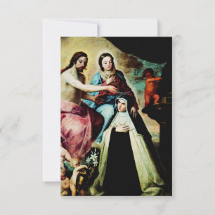 Tarjeta De Agradecimiento Mary Magdalene de Pazzi por Pedro de Moya