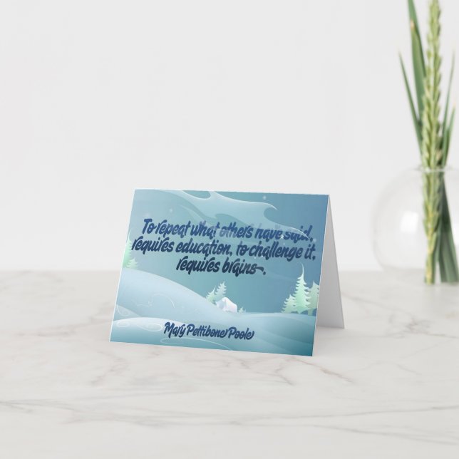 Tarjeta De Agradecimiento Mary Pettibone Poole Cita Inspiradora "Cerebros" (Anverso)