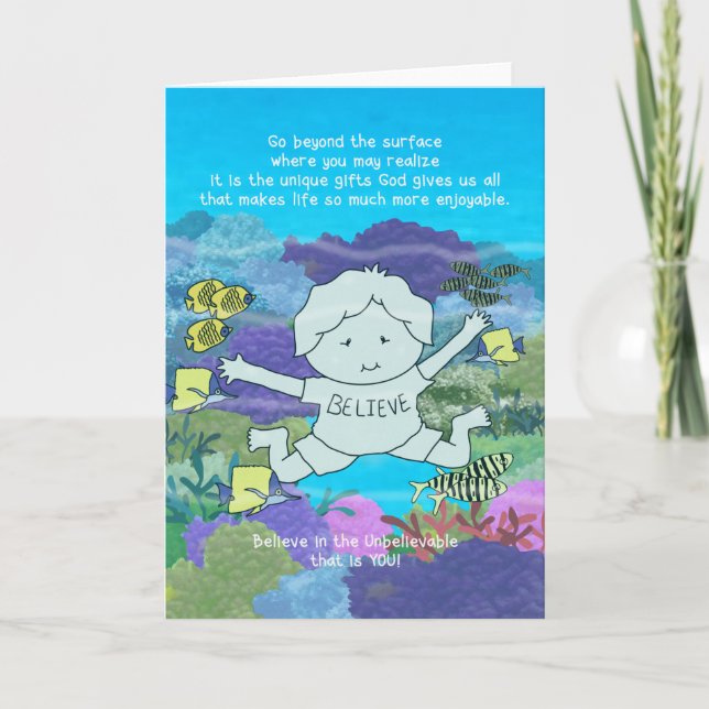 Tarjeta De Agradecimiento Más allá de la superficie (Anverso)