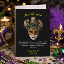 Máscara de Mardi Gras Cumpleaños 21