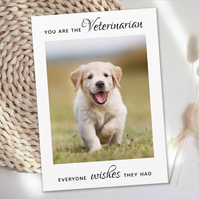 Tarjeta De Agradecimiento Mascota de Apreciación Veterinaria Foto Veterinari (Subido por el creador)
