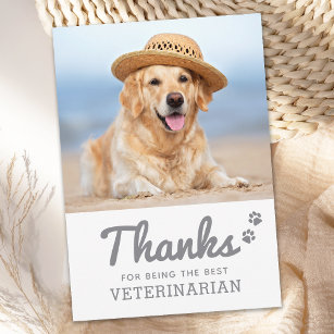 Tarjeta De Agradecimiento Mascota de las mejores pinturas veterinarias