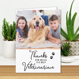 Tarjeta De Agradecimiento Mascota de perro del mejor Personalizado veterinar